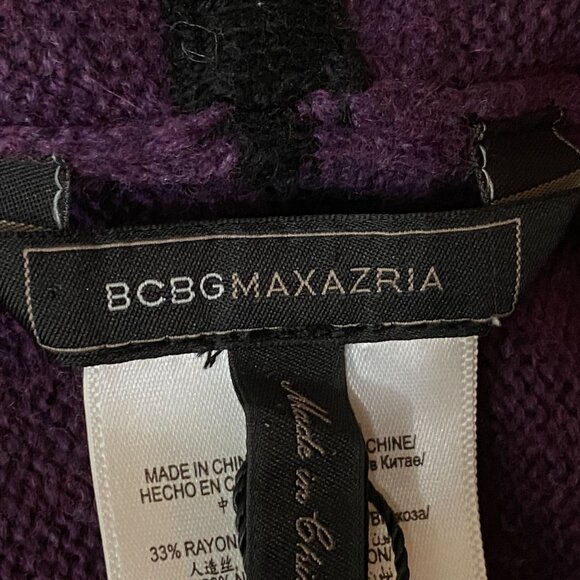 NEW BCBG MAX AZRIA Gaby Sz S Open Cardigan Dropped Back Pockets Multi Striped - Picture 9 of 12